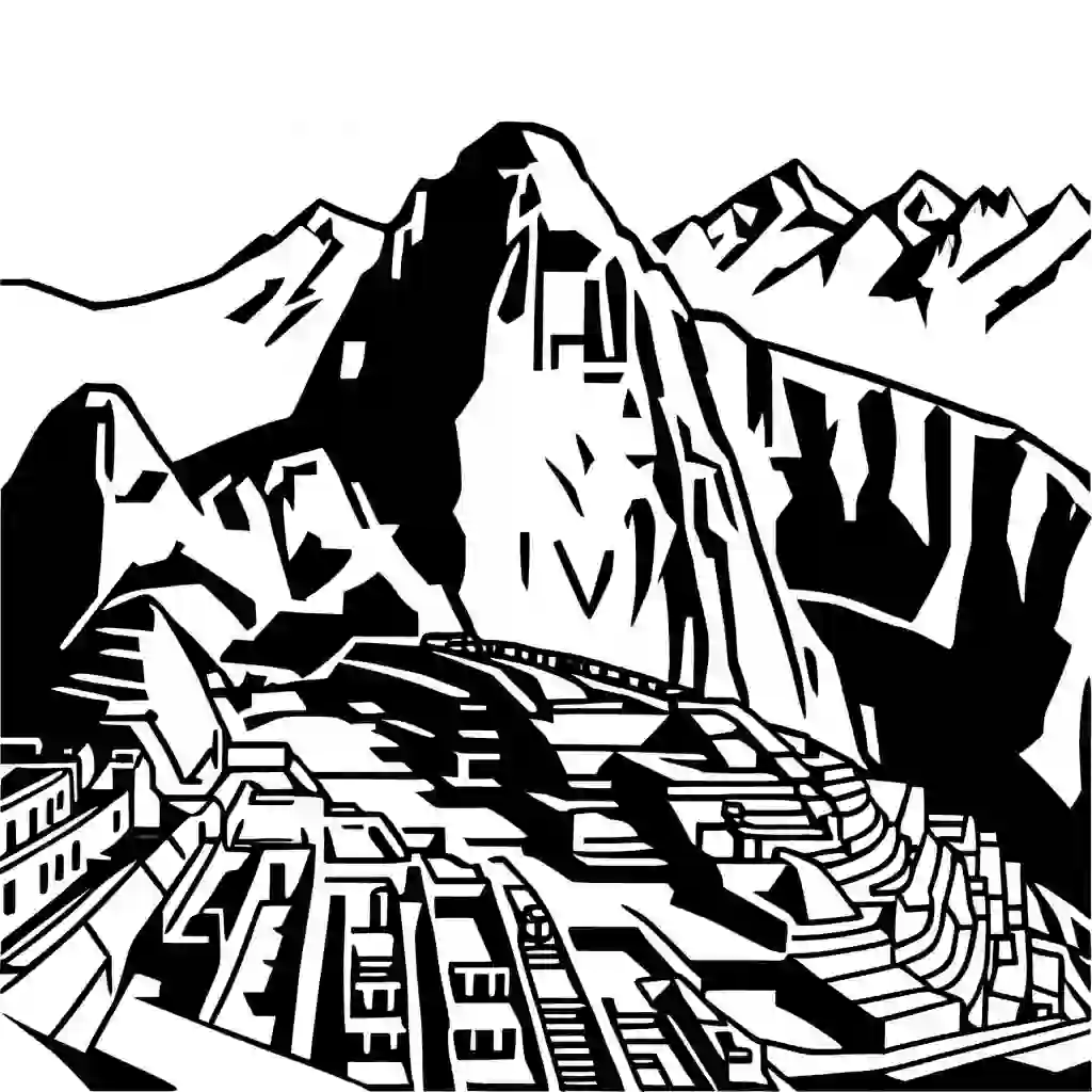 Machu Picchu coloring pages